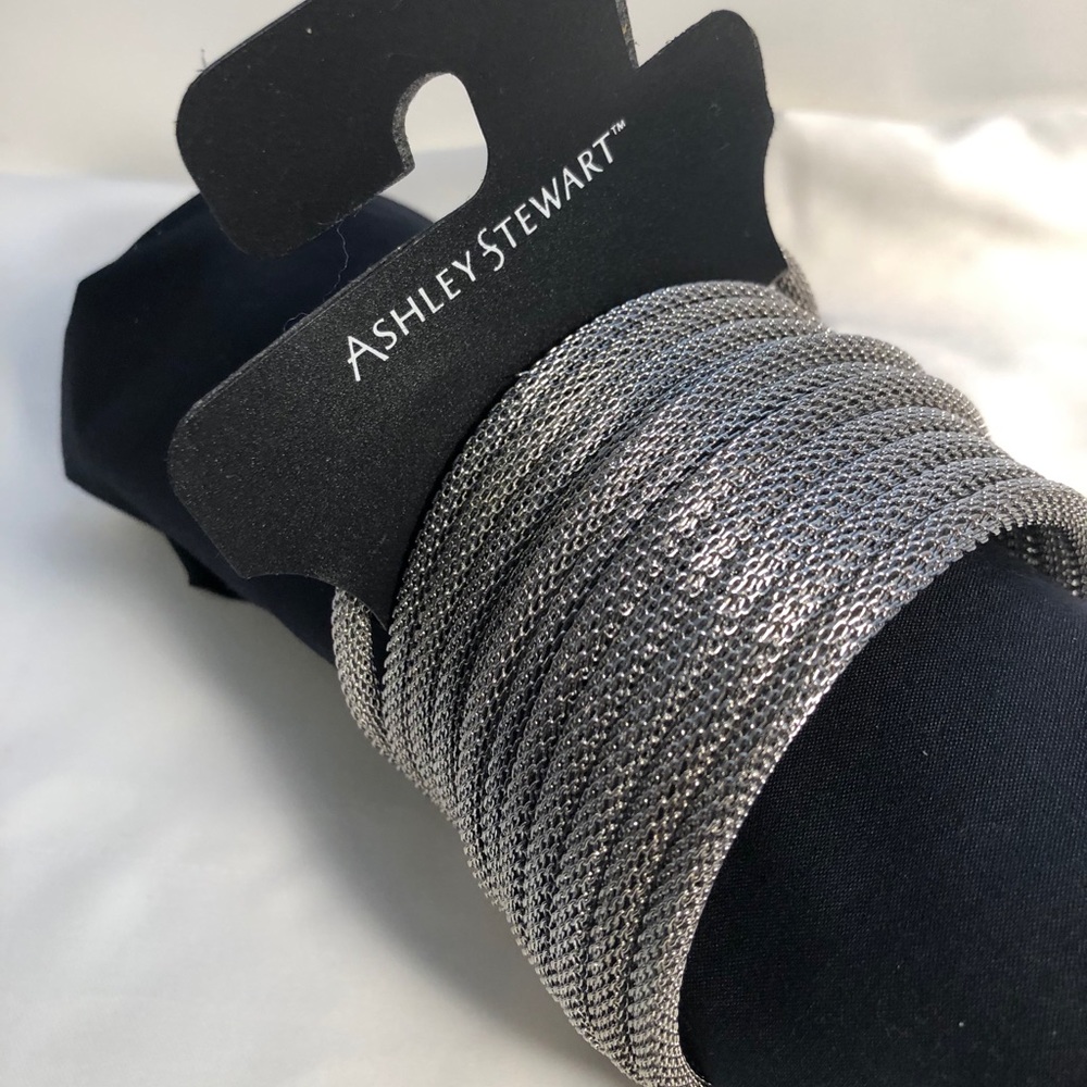 Silver Stretch Bracelet; by Ashley Stewart-NWT